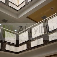 Marble staircase railing panels